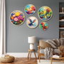 Wallity Yats-17 Conjunto de 5 Cuadros Decorativos Multicolor